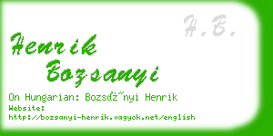 henrik bozsanyi business card